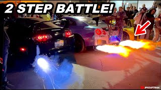 CRAZY 2JZ Supra 2 Step Battle Supra vs GTR vs Lamborghini [upl. by Irtemed]