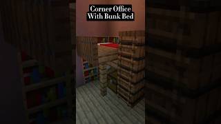 Minecraft Corner Office With Bunk Bed minecraftshorts [upl. by Gundry]