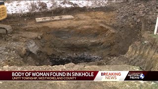 Body of woman found in Pennsylvania sinkhole after 4day search [upl. by Ebner]