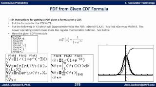 Statistics 364 PDF from CDF Formula [upl. by Eeroc]