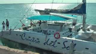 Sailing from Antilla to Cayo Saetia Cuba on a catamaran [upl. by Hertberg]