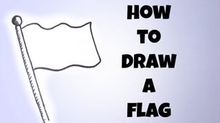 How To Draw A Flag Simple and Easy [upl. by Enyr892]