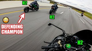 Worlds QUICKEST Ninja H2s Battle It Out 😤  Hayabusa S1000rr R1 RSV4 ZX10r Paingale V4R [upl. by Urdna152]