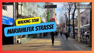 Vienna Walking Tour  Mariahilfer Straße March 2024 [upl. by Elyrad362]