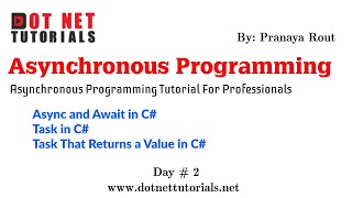 Async and Await in C  Task in C  Task That Returns a Value  Dot Net Tutorials  Pranaya Rout [upl. by Arihsa640]