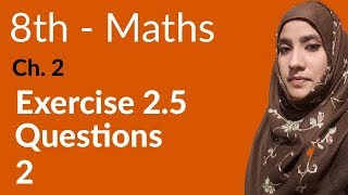 8th Class Math Real Numbers Ex 25 Q 2  8th Class Maths [upl. by Idaf777]