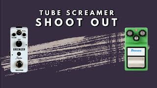 Tube Screamer Shootout Ibanez Tube Screamer vs Rowin Greenizer [upl. by Smeaj804]