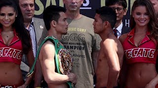 SRISAKET SOR RUNGVISAI VS ROMAN CHOCOLATITO GONZALEZ 2 FULL WEIGH IN amp FACE OFF VIDEO [upl. by Adnoryt157]