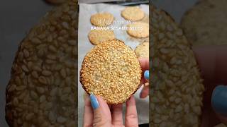 3 ingredients Banana Sesame Cookies balancediet dessert healthyrecipes [upl. by Terag]