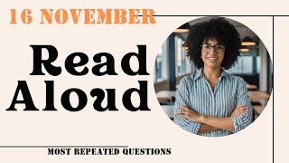 PTE Speaking Read Aloud November 2024 Predictions EXPOSED [upl. by Melissa]