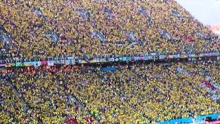 Brazilian supporters sing the national anthem [upl. by Noorah]