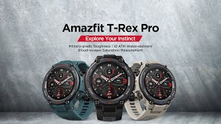 Introducing the Amazfit TRex Pro Smartwatch with rugged build [upl. by Abner]