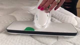 Lynsey Queen of clean demonstration with VORWERK using KOBOLD VK200 to deep clean the mattress [upl. by Tina]