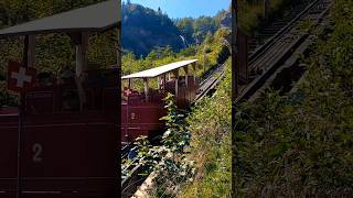 Reichenbachfall Bahn Meiringen Switzerland exploreswiss swissalps bahn funicular swissnature [upl. by Ozen]