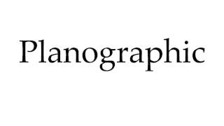 How to Pronounce Planographic [upl. by Sabelle]