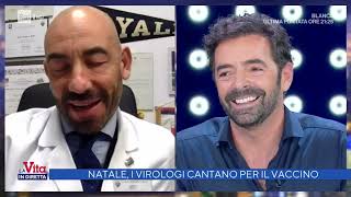 Natale i virologi cantano per il vaccino  La vita in diretta 21122021 [upl. by Kirstyn]