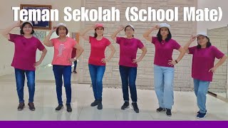 Teman Sekolah School Mate Line Dance demo amp count [upl. by Eveleen]