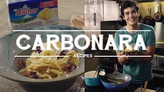 Buttery Spaghetti Carbonara Recipe [upl. by Lashar]