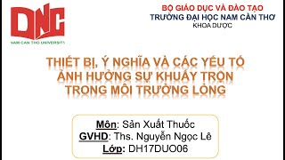 Nhóm 4  Lớp DH17DUO06 ThsDsNgocLe baocao cnsxdp [upl. by Aztinaj]