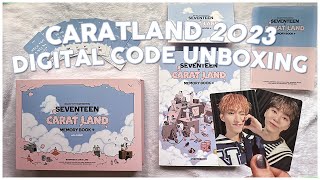 📦 SEVENTEEN IN CARATLAND 2023 MEMORY BOOK DIGITAL CODE UNBOXING with weverse special gift [upl. by Daj]