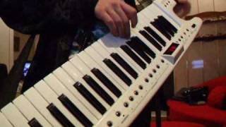 in your face keytar solo guitar solo roland ax 7 gibson les paul studio [upl. by Illek]