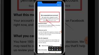 Facebook We suspended your account 180 days left to appeal or well permanently disabled your acount [upl. by Ofloda690]