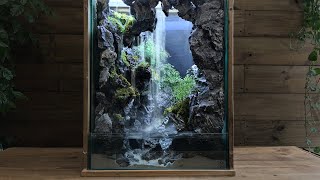 how to build a cave waterfall  Paludarium  Aquaterrarium [upl. by Arriaes]