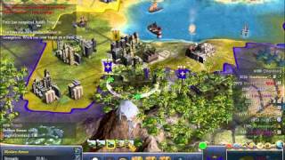 Civilization 4  Late Gameplay with Space Race Victory HD [upl. by Rodnas]