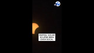 Partial solar eclipse seen over SoCal [upl. by Mallen]