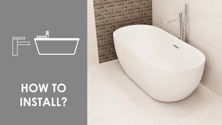 How to install freestanding bathtub and SMART BOX BATH tap [upl. by Eseekram]