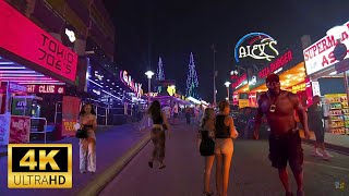 Magaluf Strip Nightlife Mallorca 🇪🇸 🔴  NEW Walking Tour in Palma De Mallorca 4K HD [upl. by Laughton]