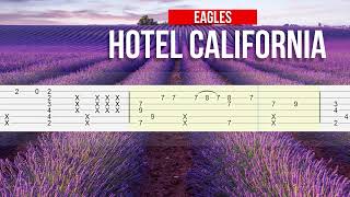 Hotel California Eagles Fingerstyle Guitar Tutorial TAB [upl. by Assyli]