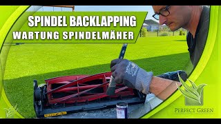 Backlapping  Spindel schärfen  Messer schärfen  Spindelmäher  Wartung [upl. by Kolva]