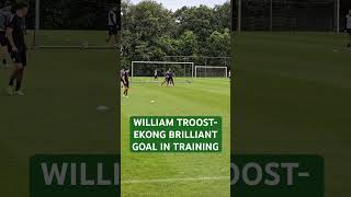 William TroostEkong scores a beautiful goal in PAOK’s preseason training football paok [upl. by Ailegave377]