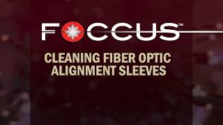 Fiber Optic Alignment Sleeve Cleaning with Swab amp FiberWash Pen [upl. by Scribner679]