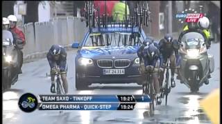 Tirreno  Adriatico 2013  Stage 1 Eng [upl. by Nomzed]