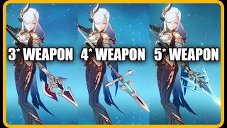 Shenhe F2P Weapon Comparison with Calamity Queller  Genshin Impact [upl. by Idnil]