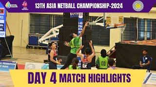 Asian Netball Championship  Day 4  Match Highlights [upl. by Ynattyrb]