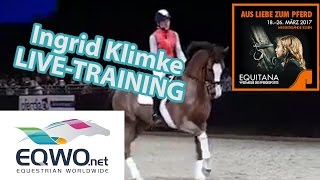 LIVETraining mit Ingrid Klimke EQUITANA 2017  EQWOtv [upl. by Emeric]