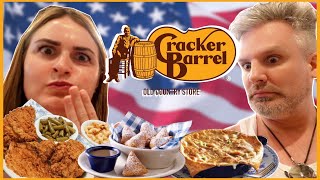 Brits Try CRACKER BARREL For The First Time Vlog No8 [upl. by Ecneitap941]