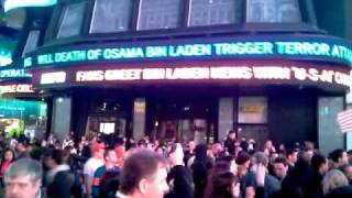 Osama bin Laden killed Times Square New York City celebration [upl. by Aserahs]