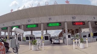 US Canada Peace Bridge border crossing [upl. by Leuas7]