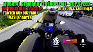 MUSATTI GLAMARO 125200CC DÖNÜŞTÜRÜLMÜŞ İNCELEME  TOP SPEED KAÇ GÖRÜYOR [upl. by Ynnot]