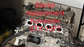 Starter removal testing and replacement Kawasaki STX 15f [upl. by Vincenta]