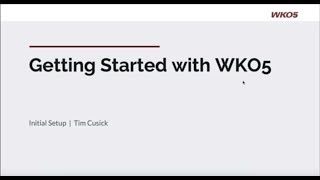 Getting Started with WKO5 [upl. by Irihs172]