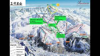 Évolution de la station de ski de lAlpe dHuez sur un plan des pistes [upl. by Medina]