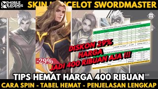 SKIN LANCELOT SWORDMASTER CUMA 400 RIBU GINI CARA DAPATNYA CARA HEMAT EVENT DAWNING STAR  MLBB [upl. by Anthiathia]