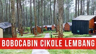 BOBOCABIN CIKOLE LEMBANG BANDUNG  Pengalaman unik di cabin canggih di hutan Pinus  Review terbaru [upl. by Trinia255]