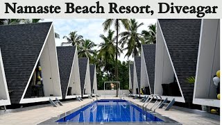 NAMASTE BEACH RESORT  Namaste Beach Resort Diveagar  Yaha Per Hai Swimming Pool Me Dining [upl. by Karleen]