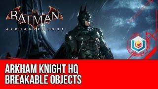 Batman Arkham Knight Arkham Knight HQ  All Breakable Objects Locations Spider Drone [upl. by Anwahsal]